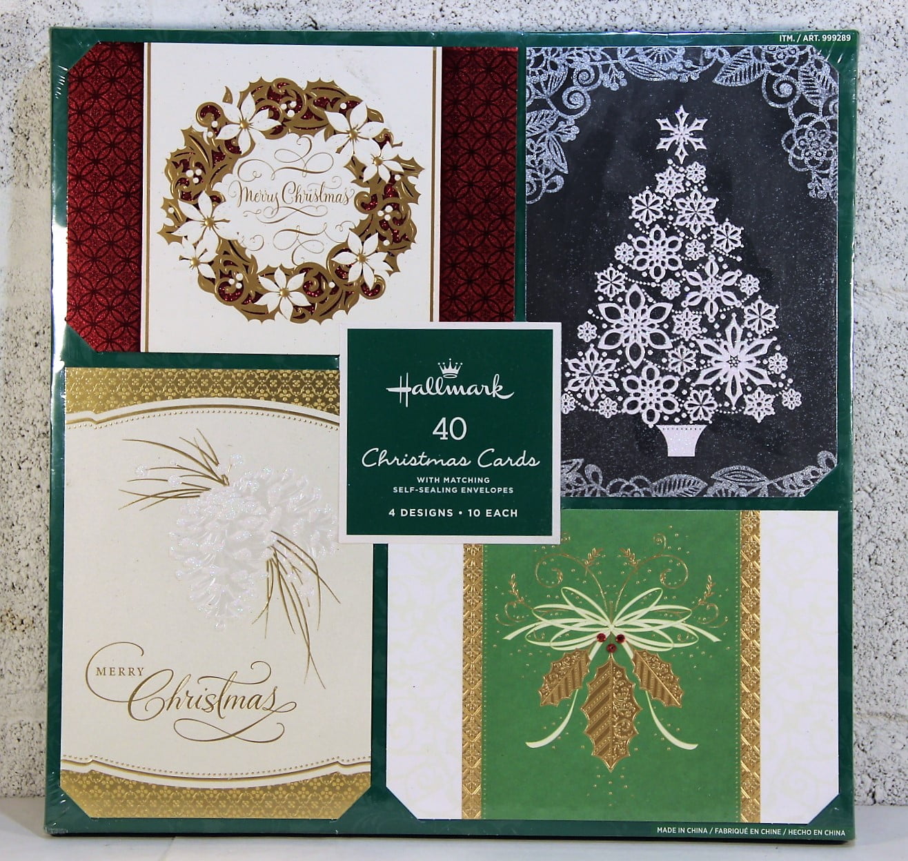 Hallmark 40 Christmas Holiday Cards Matching Self Sealing Envelopes 4