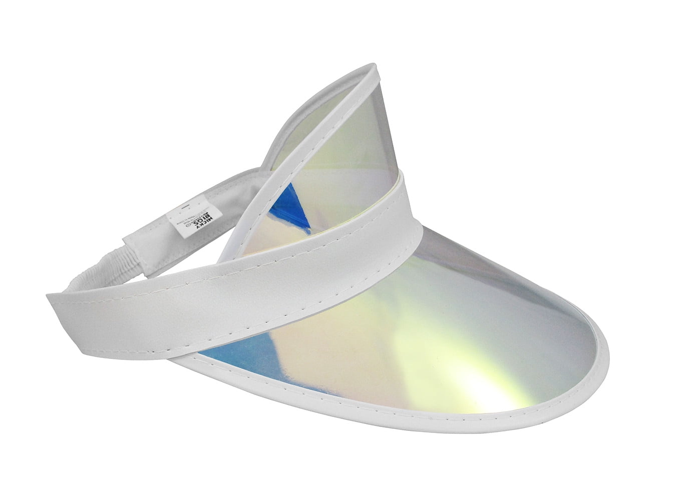 White crystal princess crown sun visor hat iridescent beach river rave festival The Surfs Up, Crystal Encrusted Visor, Festival Headwear  main image 4
