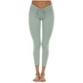 thumbnail image 2 of Ayolanni Butt Scrunch Leggings Women's Drawstring High Waist Stretch Strethcy Fitness Leggings Yoga Pants, 2 of 8