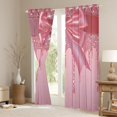 thumbnail image 3 of Homewish Girls Female Cartoon Ribbon Bow Black Out Curtains,Splash Bling Glitter Curtains Pack of 2 (42x63 Each),Dreamy Princess Bow Knot Bedroom Curtains,Breathable Home Decor, 3 of 6