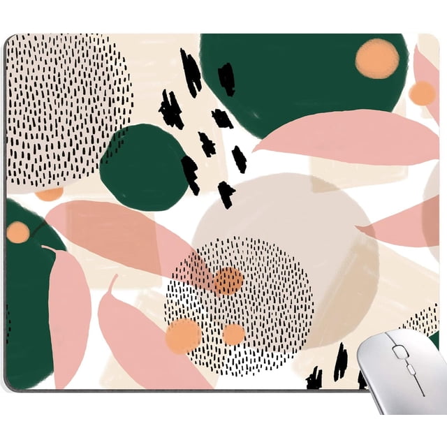 Mouse Pad, Rectangle Abstract Design Anti-Slip Rubber Mousepad for Gaming Office Laptop Computer PC Men Women Kids, Cute Custom Pattern, Modern Abstract