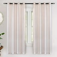 thumbnail image 1 of EcoNesxp Rideaux Occultants en Mélange de Lin Style Ferme pour Chambre, Rideaux Occultants en Mélange de Lin Style Ferme, Rideaux en Lin à Rayures Verticales Imprimées pour Chambre, Isolés, Rustiques, Rouille, Doublure à Oeillets, Traitement, 1 of 5