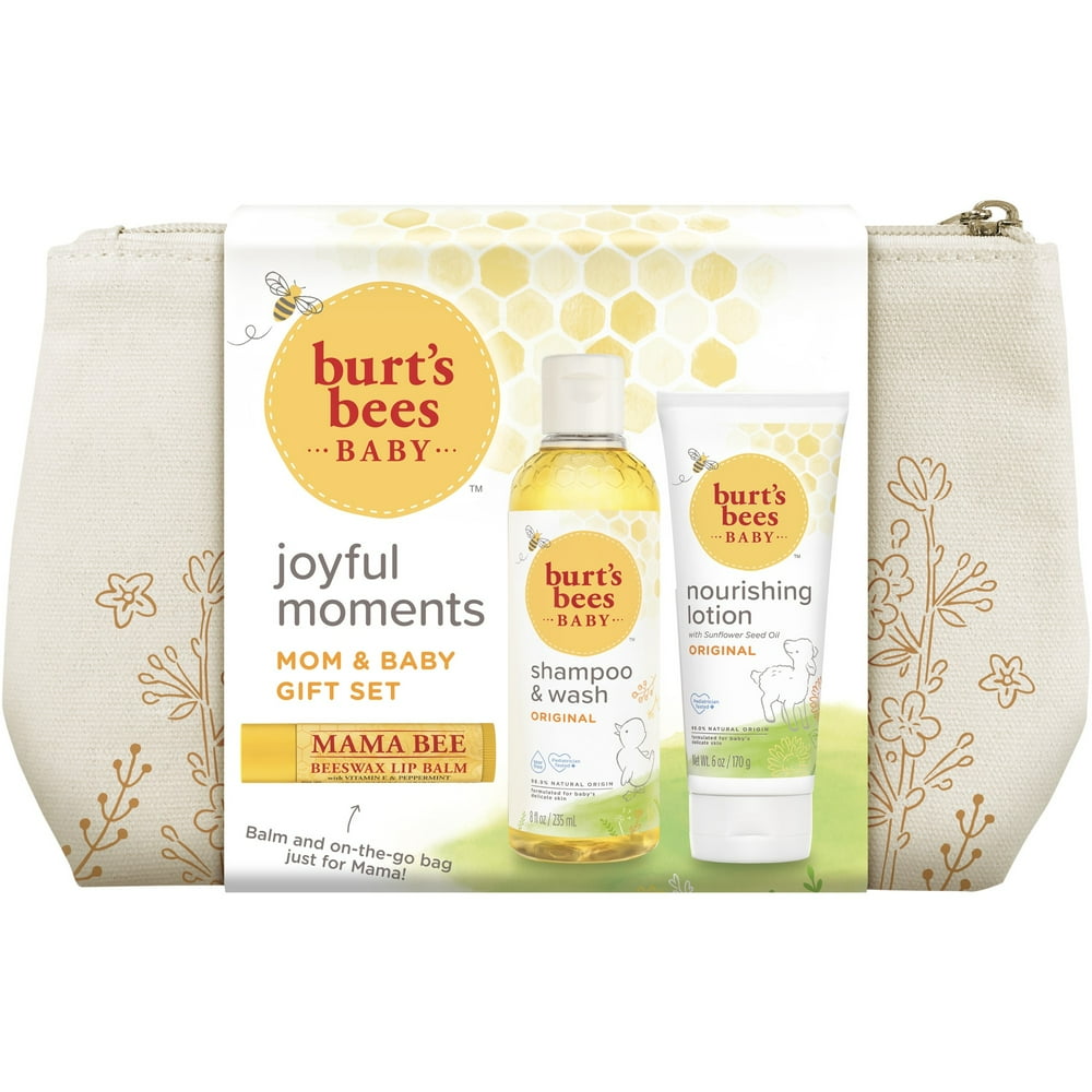 Burts Bees Baby & Mom Gift Set Joyful Moments with 3 Gentle Skin and