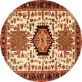 thumbnail image 1 of Ahgly Company Indoor Round Persian Orange Traditional Area Rugs, 8' Round, 1 of 1