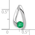 thumbnail image 3 of 14k White Gold Emerald Pendant, 3 of 4