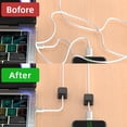 thumbnail image 3 of 1/3/6PCS Magnetic Cable Clips Cable Smooth Adjustable Cord Holder Under Desk Cable Management Wire Keeper Cable Organizer Holder 6PCS White, 3 of 6