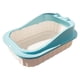 thumbnail image 3 of Caja de arena para gatos al aire libre, caja de arena para gatos semicerrada de lados altos Azul, 3 of 9