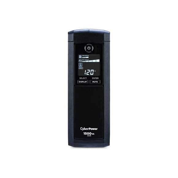 CyberPower Intelligent LCD CP1500AVRLCDTAA - UPS - AC 120 V - 900 Watt - 1500 VA - 9 Ah - RS-232, USB - output connectors: 12 - black - TAA Compliant