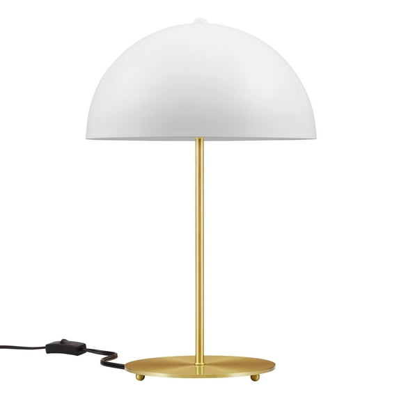 Table Lamp, White Gold, Metal, Modern Contemporary Mid-Century Industrial, Mid Century Living Kitchen Cafe Bistro Restaurant Hospitality