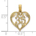 thumbnail image 2 of FJC Finejewelers 14k Yellow Gold 35" Inside Heartcut-ou Charm, 2 of 5