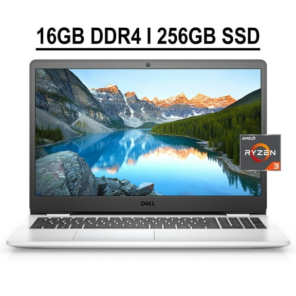Dell Inspiron 15 3000 3505 Business Laptop 15.6" FHD Anti-glare Display AMD Ryzen 3 3250U 16GB DDR4 256GB SSD AMD Radeon Graphics Fingerprint HDMI MaxxAudio Pro WIFI HD Webcam Win10 Snow White