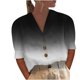thumbnail image 2 of Fiudx Liquidación de Ahorros de Verano Blusa Casual de Manga Media con Cuello En V de Color Sólido con Botones Sueltos para Mujer, 2 of 5