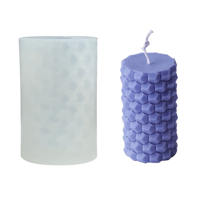 Moule à Bougie en Silicone Innovant en Nid d'Abeille Fait Main DIY