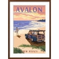 thumbnail image 2 of Art.com Avalon, New Jersey - Woody on the Beach Art Print by Lantern Press, Brown Frame Wall Art, 21" x 29", 2 of 5