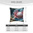 thumbnail image 2 of KLL Bubbles Axolotl Fantasy Decorative Throw Pillow Covers Velvet Soft for Couch Sofa Bedroom Living Room Outdoor (No pillow core)- 16"x16", 2 of 5