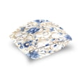 thumbnail image 5 of Blue Flowers on Beige Background Throw Pillow Covers 16x16 Inch 2 Packs Decorative Square for Living Room Couch Bed Sofa, 5 of 6
