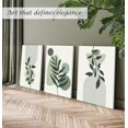 thumbnail image 3 of Induslyfe Framed Sage Green Wall Art Canvas Decor Set of 3, Boho Botanical Geometric Art Prints Posters Mid Century Modern Art, Aesthetic Floral wall art for bedroom, living room, bathroom 18x24, 3 of 7