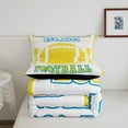 thumbnail image 5 of Erosebridal Football Print Comforter Sets Queen Size,White Yellow Bedding Queen Comforter Set,Teenager Bedroom Decor(Los Angeles),Reversible,Breathable,3 Pieces, 5 of 8