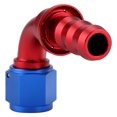 thumbnail image 3 of Gorgeri AN10 recto 45 90 180 grados Push On Twist Lock aceite Gas combustible línea manguera extremo macho montaje aleación de aluminio azul y rojo ANGGREK Otros, 3 of 8