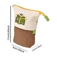 thumbnail image 3 of Collapsible Canvas Pen Pouch, Expandable Zippered Stationery Bag with Embroidery, Multi-Use Cosmetic Organizer for Home, Office & Travel, 3 of 5