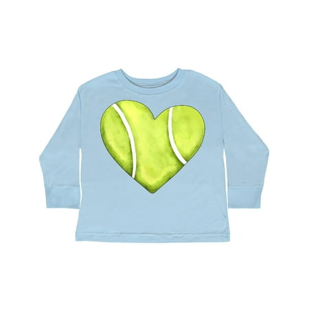 

Inktastic Tennis Ball in Heart Gift Toddler Boy or Toddler Girl Long Sleeve T-Shirt