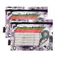 thumbnail image 4 of 2 Pack Flip Folders with Clear PVC Window Binder Pouches 3-Ring Binder Organizer for Office & Home Light Purple and Black Floral, 4 of 6