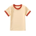 thumbnail image 4 of Birdeem Haut à Manches Courtes Col Rond Couleur Unie Mode Confortable pour Enfants Garçons Filles, 4 of 8