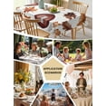 thumbnail image 5 of Fall Maple Leaf Football Table Cloth, Autumn Farmhouse Vintage Waterproof Tablecloth for Rectangle Tables, Reusable Washable Fabric Table Cover for Restaurant Kitchen Dining Tables 60"x120", 5 of 6