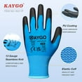 thumbnail image 3 of KAYGO Safety Work Gloves, 12 Pairs, PU Coated Seamless Knit Gloves for Men and Women (L, Blue), 3 of 7