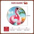 thumbnail image 2 of Xecao Tropical Flamingo Pool Float Pattern Christmas Tree Skirt Round Xmas Tree Mat Base Cover for Holiday Home Decorations-30", 2 of 6
