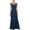 Navy, variant on ALEX EVENINGS Womens Navy Embellished Zippered Lined Cap Sleeve Crew Neck Full-Length Evening Gown Dress 8