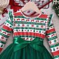thumbnail image 6 of newwalpole Girls Long Sleeve Christmas Tutu Dress Fall Winter Puff Long Sleeve Princess Party Tulle Dresses Dark Green for Size 6-7 Years, 6 of 7