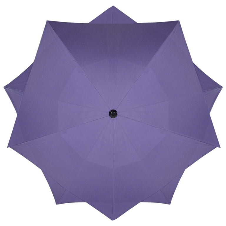 lilac patio umbrella PURPLE LEAF Market 6' x 6' Square Tilt White 8 Ribs Coated you can choose from sleek Black Aluminum frames Northlight 8.85ft Outdoor Patio Lotus
