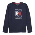thumbnail image 1 of Tommy Hilfiger - Camiseta gráfica de manga larga para mujer, color azul, talla mediana Tommy Hilfiger  Camiseta gráfica, 1 of 1