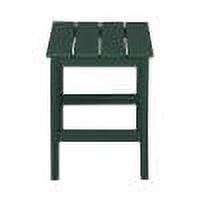WestinTrends Malibu 5-Piece set classic Adirondack chairs with ottoman and a small coffee table (2 seater), Dark Green