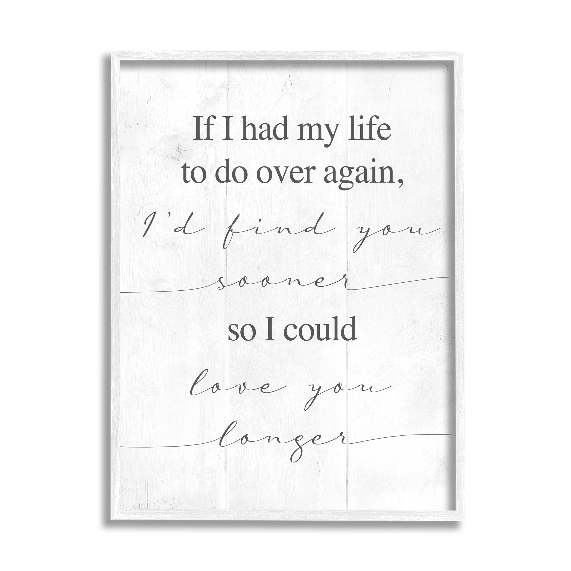 Stupell Industries Love You Longer Motivational Phrase Positive Romantic Attitude, 24 x 30, Design by Daphne Polselli