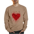 thumbnail image 2 of guisaled Valentines Heart Printed Sweatshirts for Couple Long Sleeve Crewneck Pullover Tops Matching Sweatshirts of Couples Valentines Day s, 2 of 4