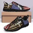 thumbnail image 4 of Christian Cross American Flag Running Shoes Sneakers Mesh Black Size 9, 4 of 5