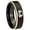 Black And Gold Step Edge, variant on Mario Mushroom Gray High Polish Dome Tungsten Promised Ring 10MM