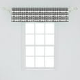 thumbnail image 2 of Ambesonne European Valance Pack of 2, Dutch House Graphic Art, 54"X12", Charcoal Grey and White, 2 of 4