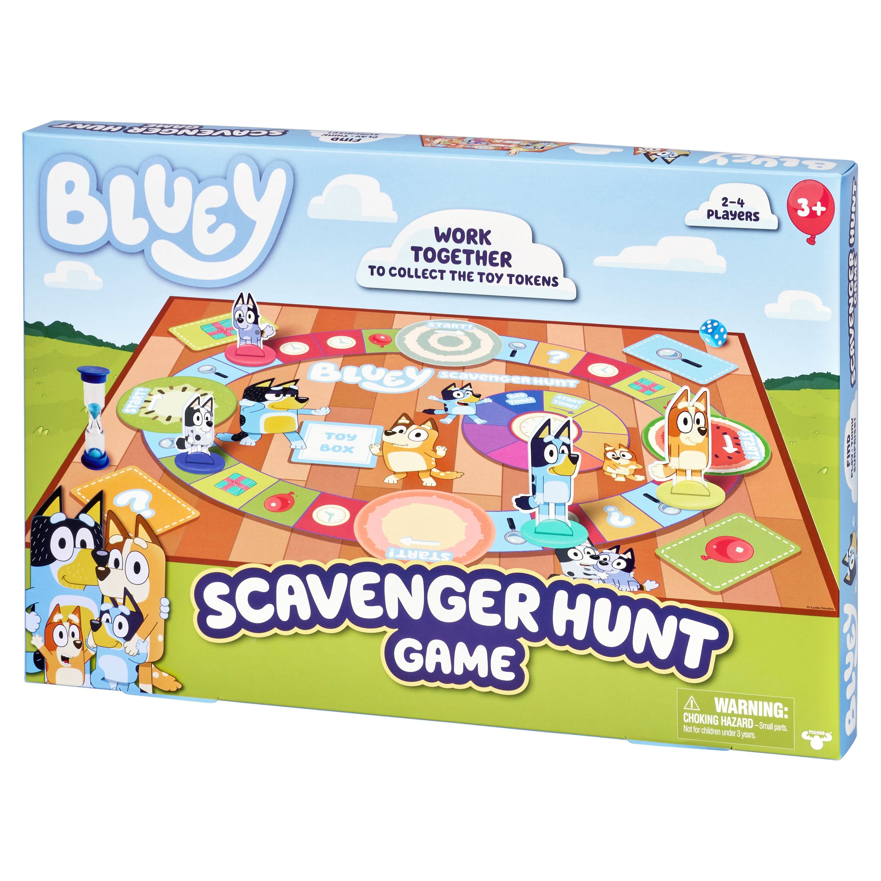 Bluey, Scavenger Hunt Family Board Game, Ages 3+