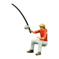 thumbnail image 3 of Mini People Figure Hand Painted Resin Model Sitting Fishing for Collectors Diorama Scene Decoration Display, 3 of 9