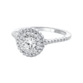 thumbnail image 3 of 5/8 Carat Brilliant Cut Diamond Halo Engagement Ring In 14K Solid Rose,Yellow & White Gold, 3 of 3