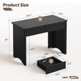 thumbnail image 5 of Bestier Computer Desk with 2 Storage Drawers,Home Office Writing Study Desk PC Table for Small Space,Black, 5 of 10
