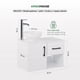thumbnail image 4 of Set de Mueble Organizador de Baño con Lavabo y Espejo Luz LED Diseño Flotante blanco, 4 of 7