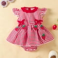 thumbnail image 2 of Gvdentm Preemie Baby Girl Clothes Baby Girl Clothes Ruffle Sleeve Rompers Backless Floral Jumpsuit Summer Outfits with Headband Clothes Girl|3-6 Months, 2 of 7
