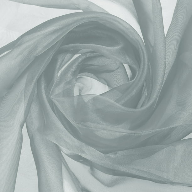 Tela de tul de organza Uxcell, cristalina y sedosa para manualidades DIY, corredor de mesa, gris