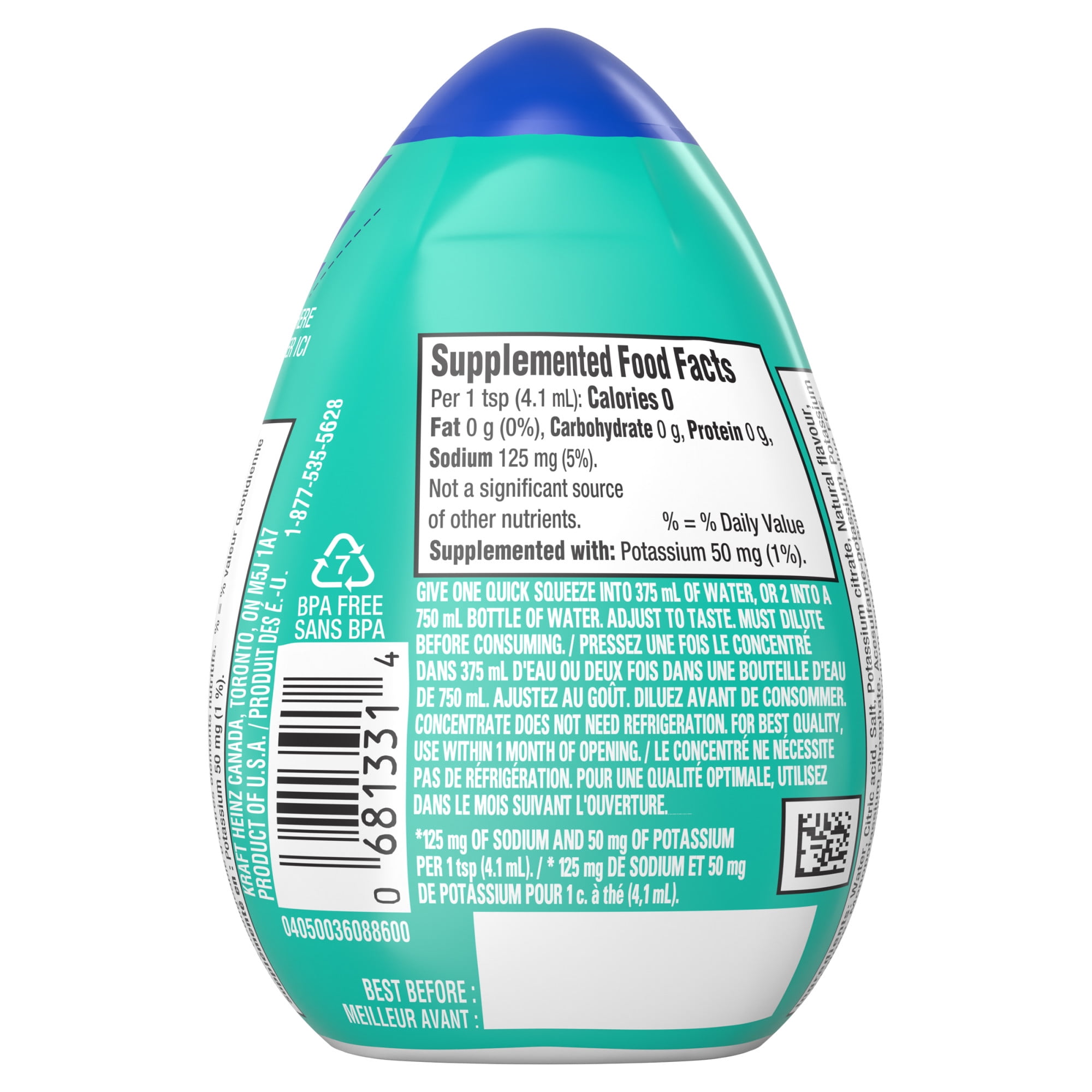 Préparation Pour Boisson Électrolytique Hydrate Citron Lime, Bouteille MIO SPORT CITRON LIME 48ML