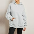 thumbnail image 3 of kytmyeq Womens Oversized Sweatshirts Fleece Hoodies Long Sleeve Shirts Pullover Fall Clothes With Pocket, 3 of 5