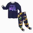 thumbnail image 5 of TOWED22 2Pcs Toddler Boy Girl Clothes Long Sleeve Printed Crewneck Sweatshirt Sweatpants Casual Fall Winter Outfits Set(Purple,7-8 Y), 5 of 6